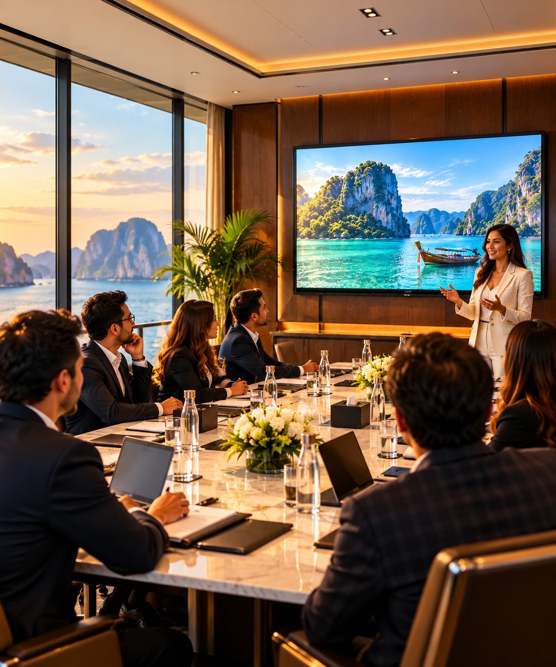 Executives at a private workshop